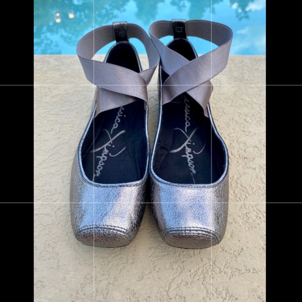Jessica Simpson Mandalaye Gunmetal Ballet Flats